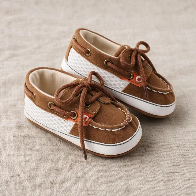 Lattice Lace Shoes — Tan