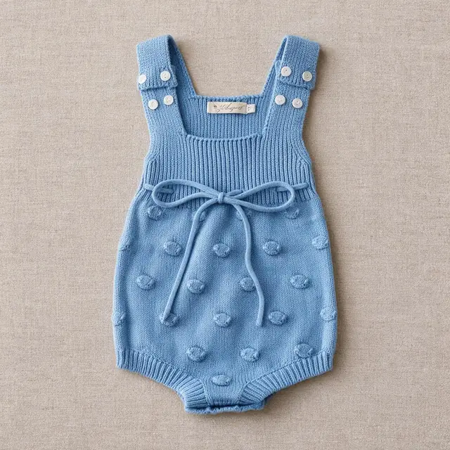 Pebble-Dot Bubble Romper