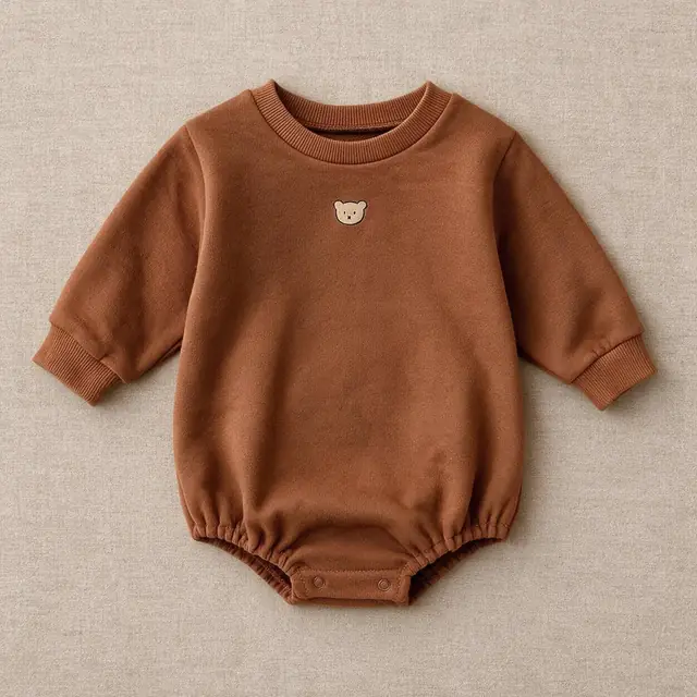 Teddy Long-Sleeve Bubble Romper