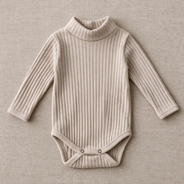 Ribbed Turtleneck Bodysuit