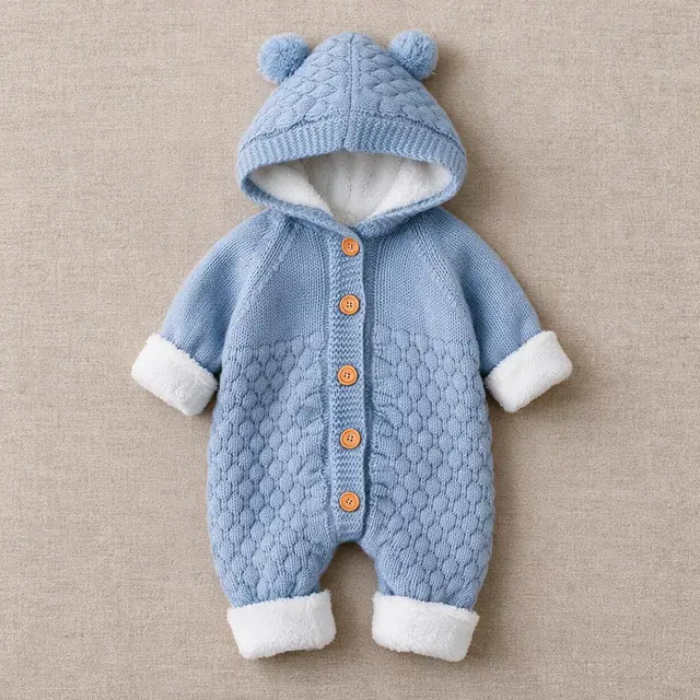 Pompom Button Romper