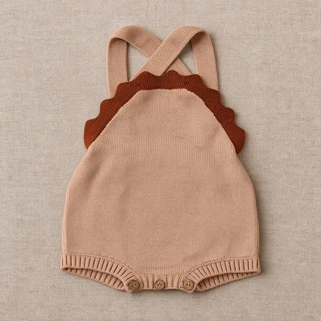Shell-Edge Criss-Cross Romper