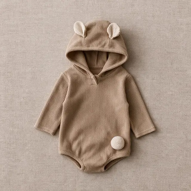 Teddy Ear Hooded Romper