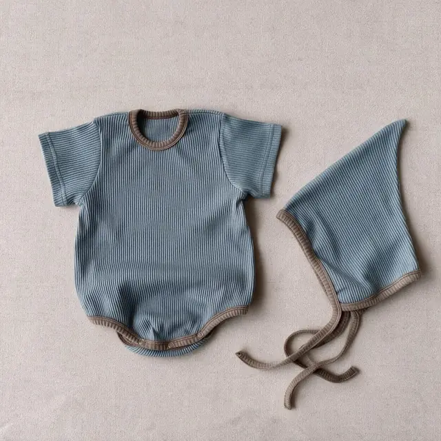 Fine Rib Bubble Romper