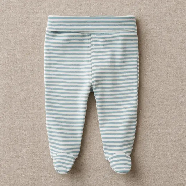 Ticking Footed Pants