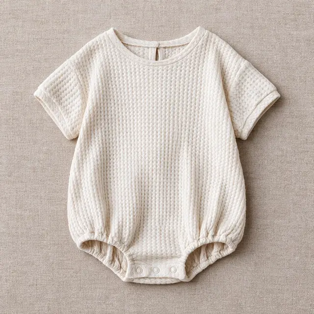 Cottage Grid Bubble Romper