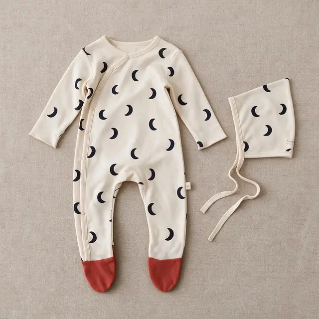 Crescent Moon Footed Sleepsuit