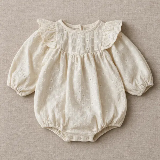 Broderie Frill Bubble Romper