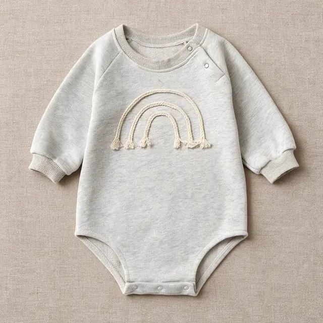 Plaited Rainbow Bubble Romper