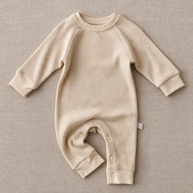 Raglan Waffle Romper