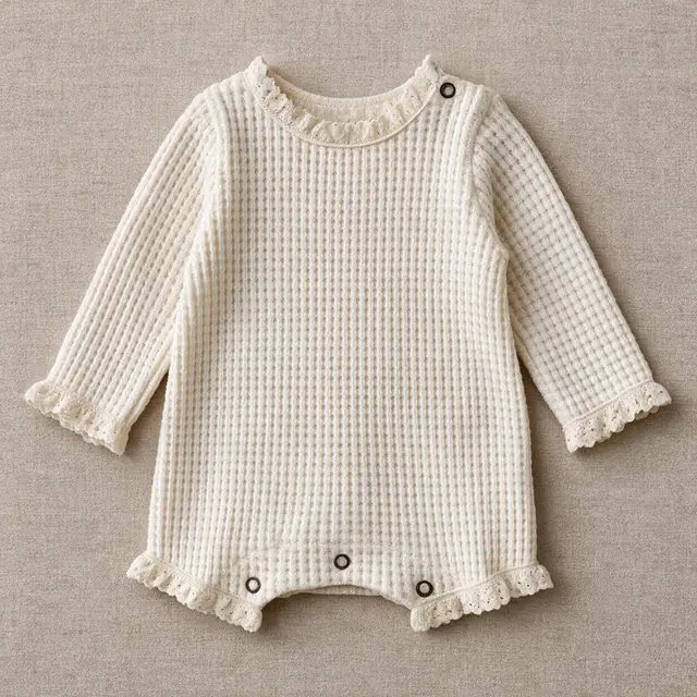 Hobnail Frill Romper