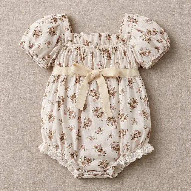 Christening Square Bubble Romper