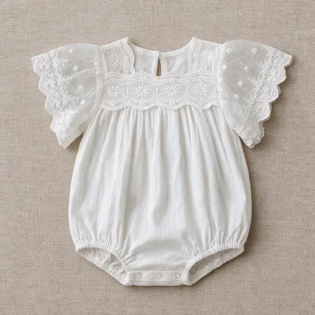 Christening Flutter Romper