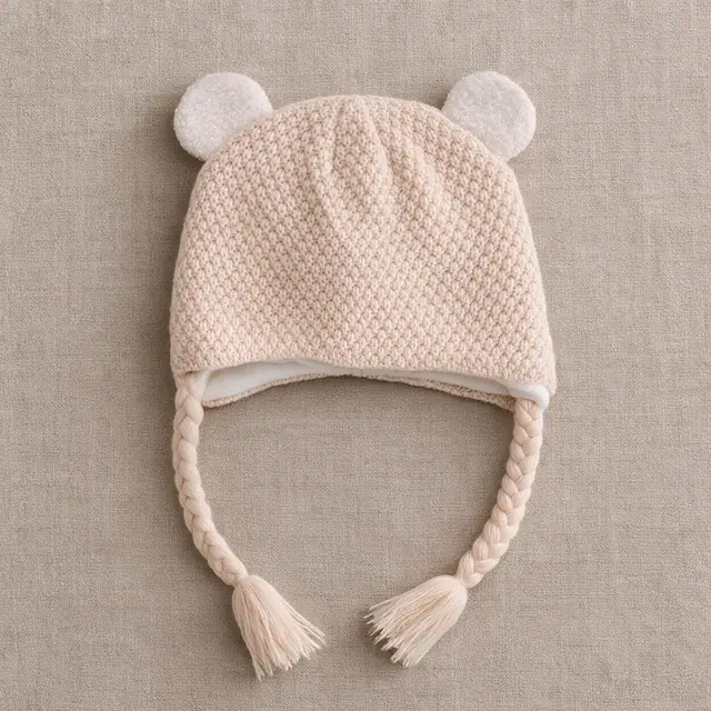 Teddy Ear Braid Bonnet
