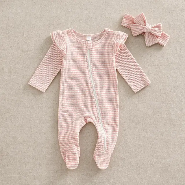 Frill Zip Footed Sleepsuit