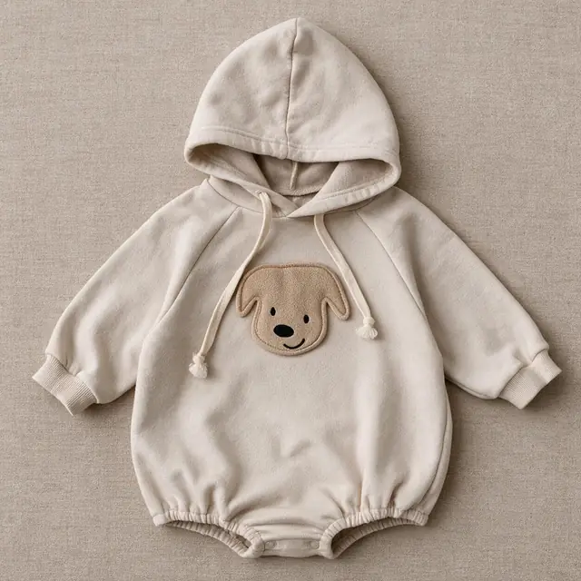Storybook Puppy Hooded Bubble Romper