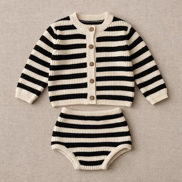Deckchair Stripe Cardigan Set