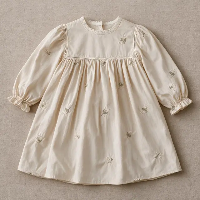 Wildflower Posy Puff-Sleeve Dress