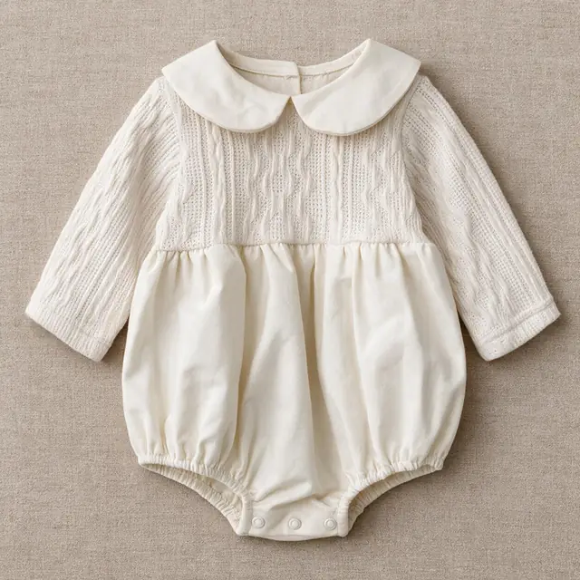 Peter Pan Pleat Bubble Romper