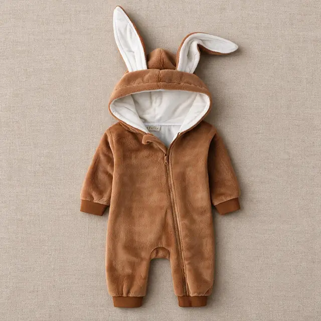 Bunny-Ear Hooded Jumpsuit