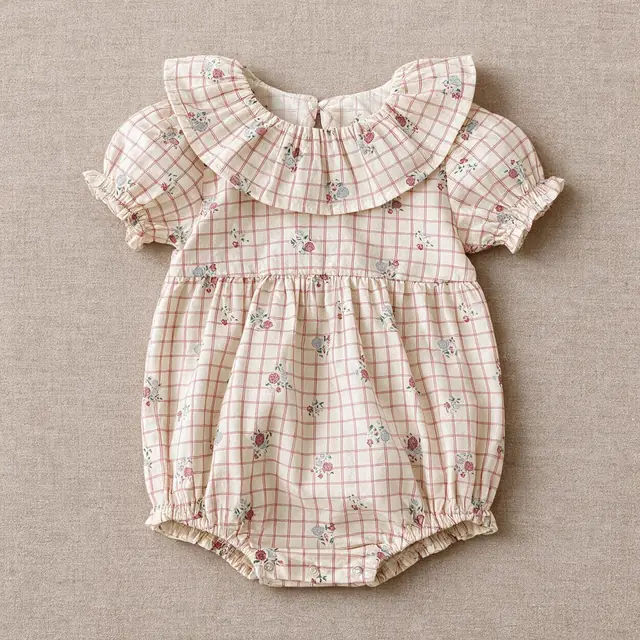Foxglove Tiered Bubble Romper