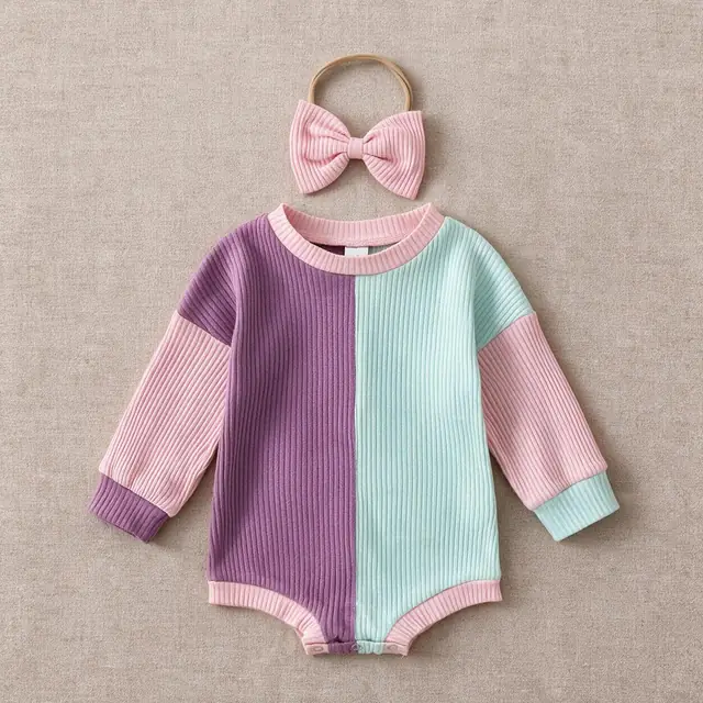 Rib Block Romper