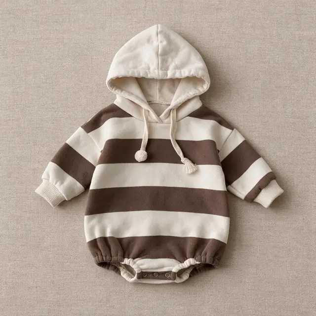 Tassel Hood Bubble Romper