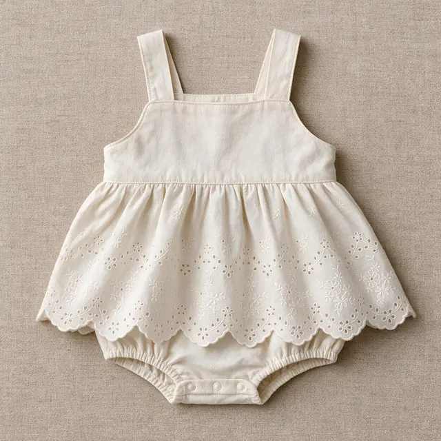 Broderie Shell Romper
