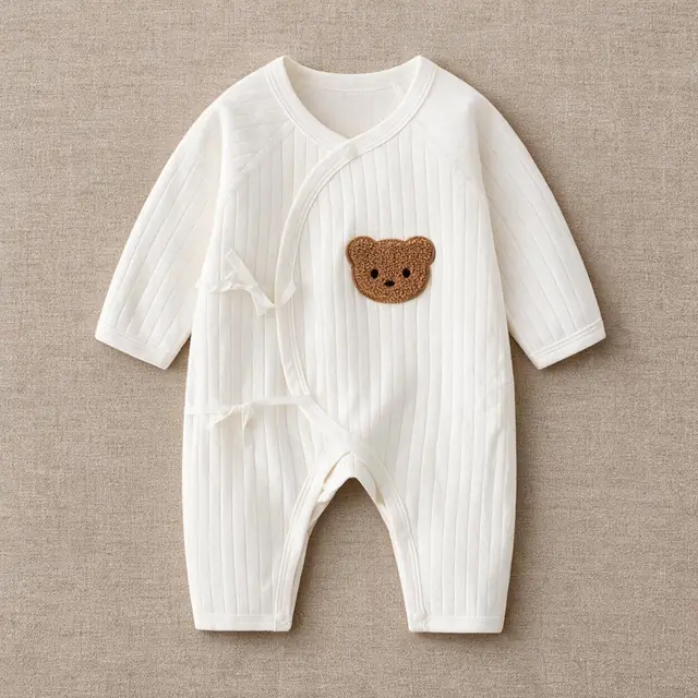 Woodland Bear Wrap Romper