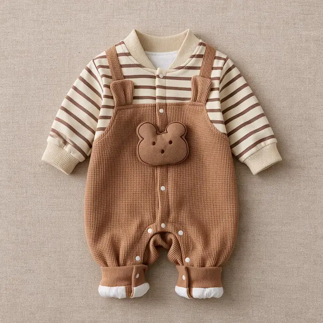 Ticking Bear Overalls