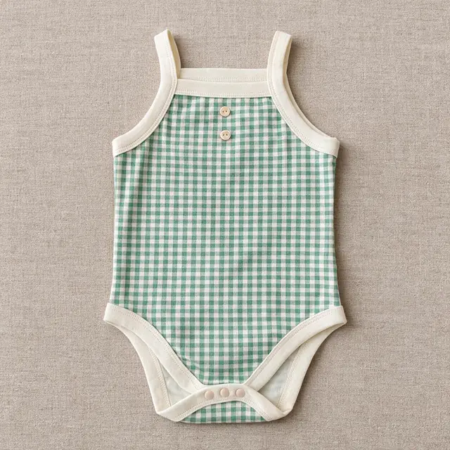 Clover Check Bodysuit