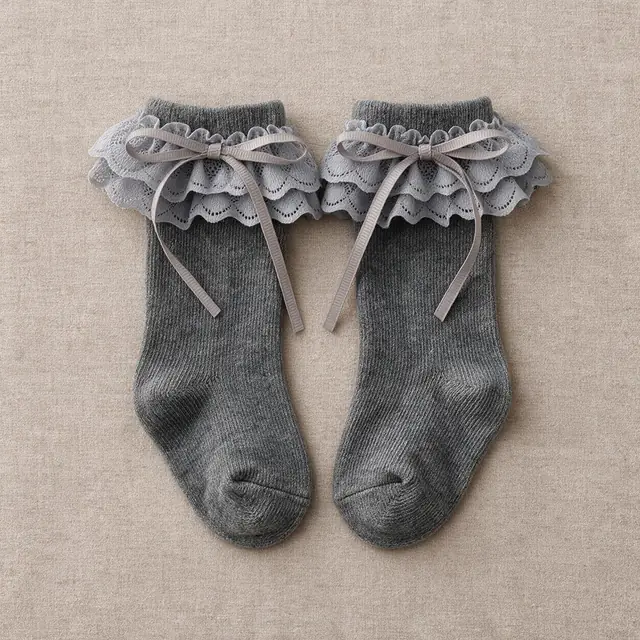 Christening Lace Bow Socks