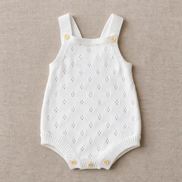 Lattice Button Romper