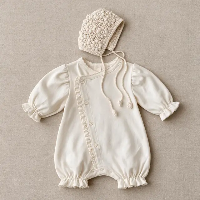 Rosebud Frill Romper Set