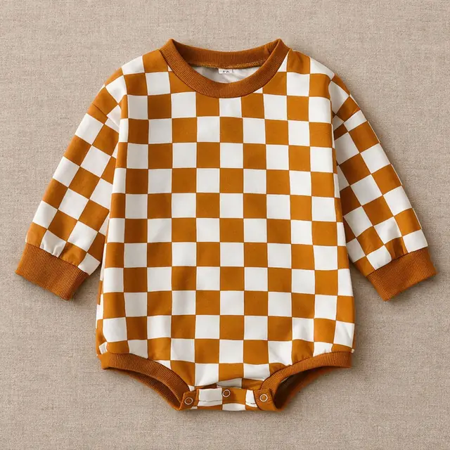 Gingham Band Bubble Romper