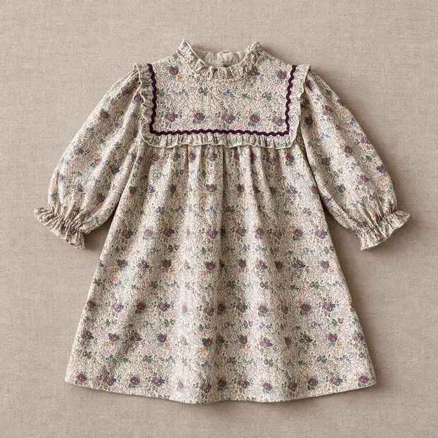 Rosebud Ruffle Bib Dress
