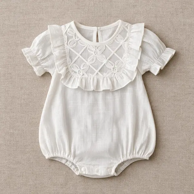 Lattice Bib Bubble Romper