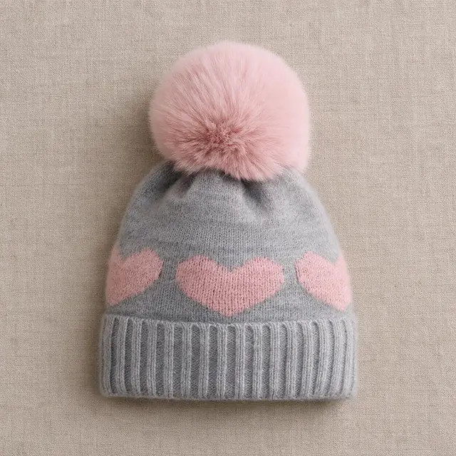Sweetheart Pompom Hat