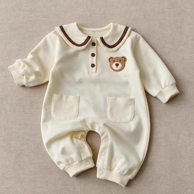 Sunday Bear Pocket Romper
