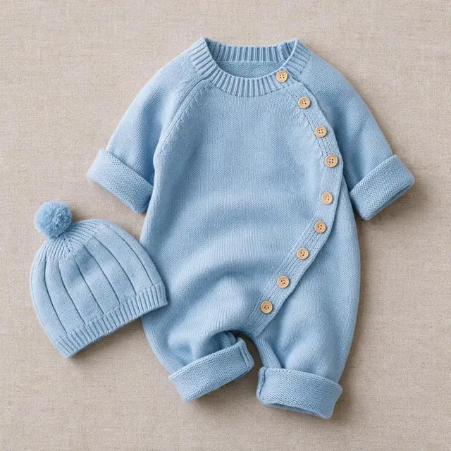 Pebble Side-Button Romper