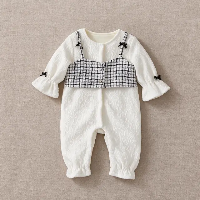 Ribbon Check Jumpsuit