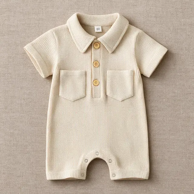 Patch Pocket Collar Romper