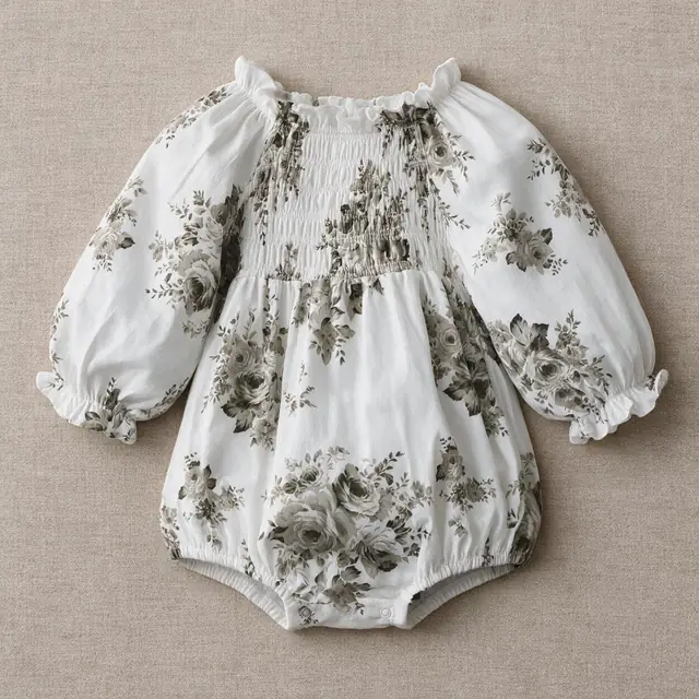Rosebud Puff Romper