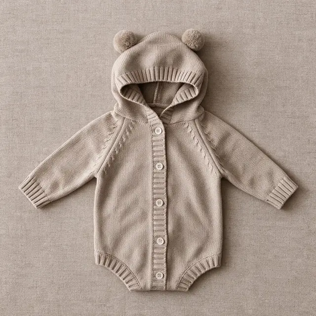 Bramble Bear Hooded Romper