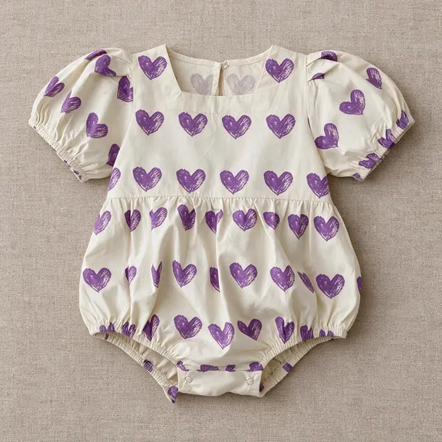 Sweetheart Puff Bubble Romper