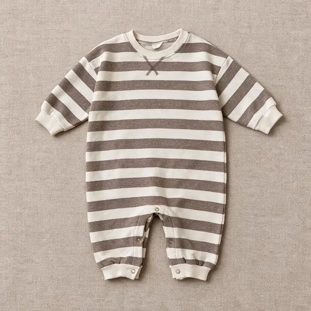 Ticking Stitch Romper
