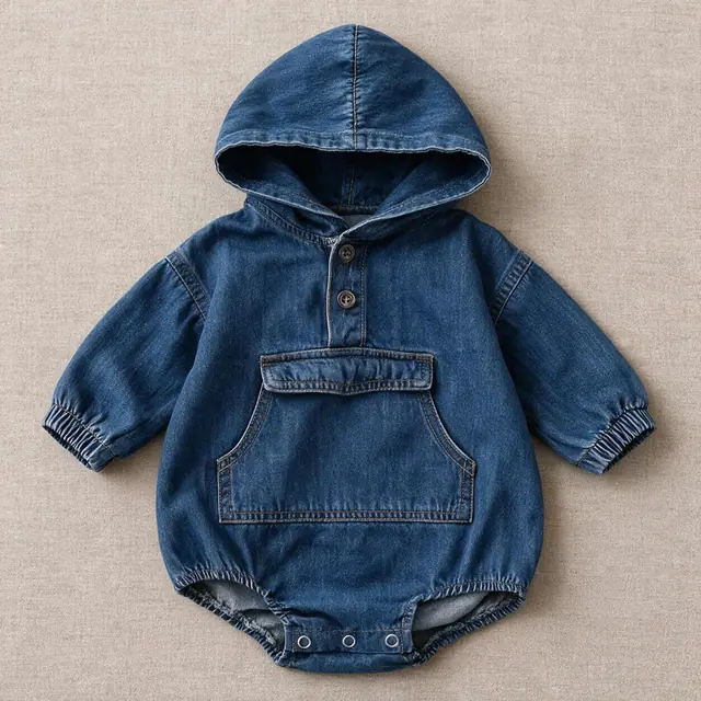 Pocket Hood Bubble Romper