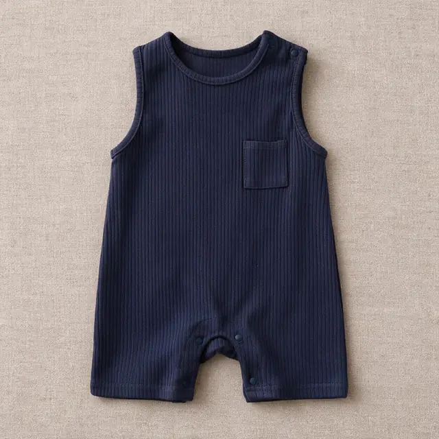 Ribbed Pocket Romper