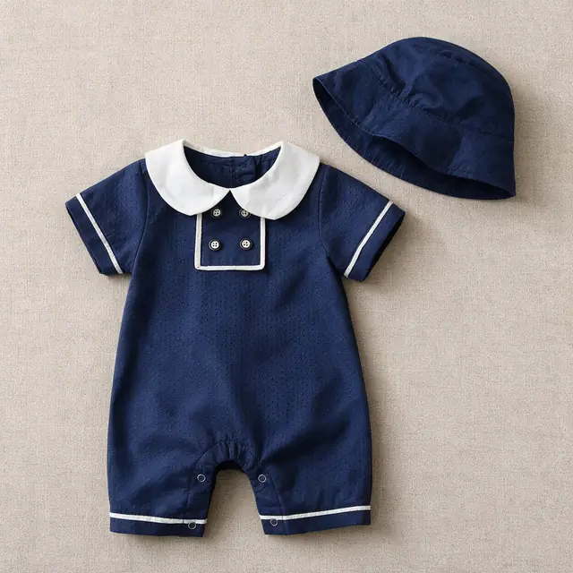 Peter Pan Piped Romper