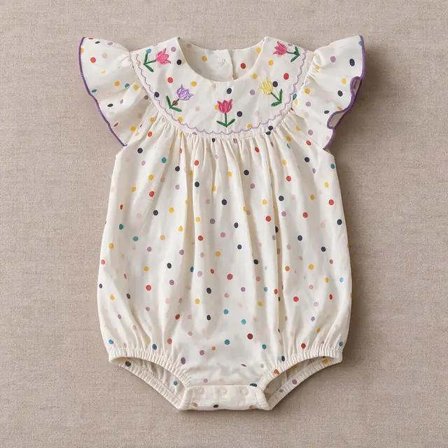 Dewdrop Tulip Yoke Bubble Romper